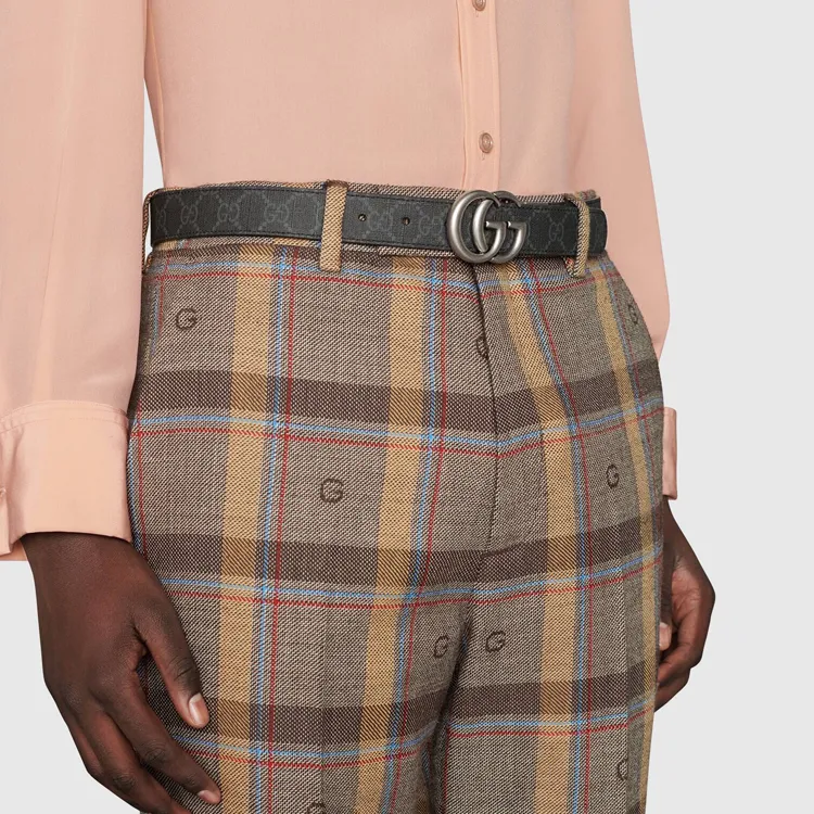 GUCCI Monogram Reversible Buckle Belt-4