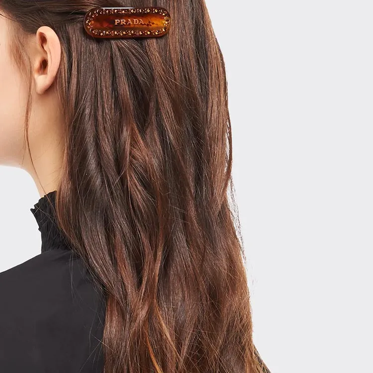 PRADA Logo lettering Hair Clip-2
