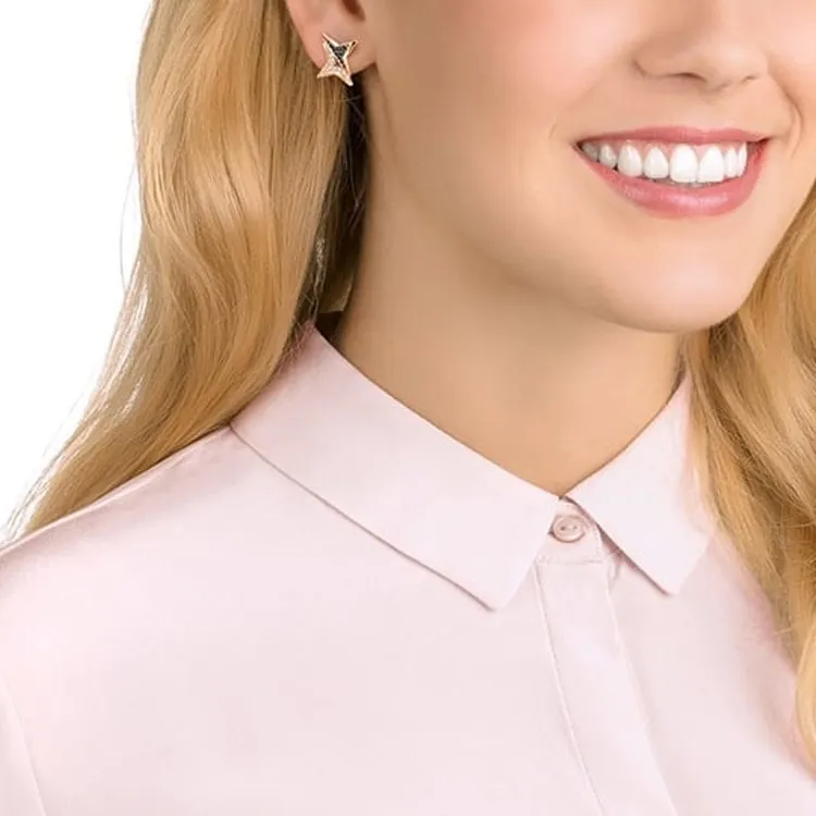 Swarovski Halve Earrings Women's Gold-3