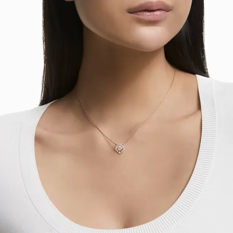Swarovski Crystal Necklaces Women's Rose Gold-3