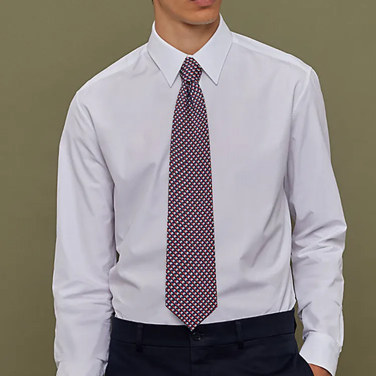 HERMES Ties Men Marine Blue/Sky Blue/Red-1