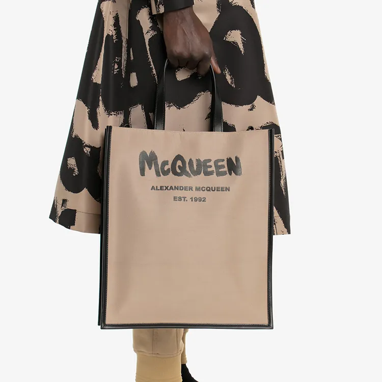 Alexander McQueen Polyester Handbag Shoulder Bag Crossbody Bag Men's Brown-4