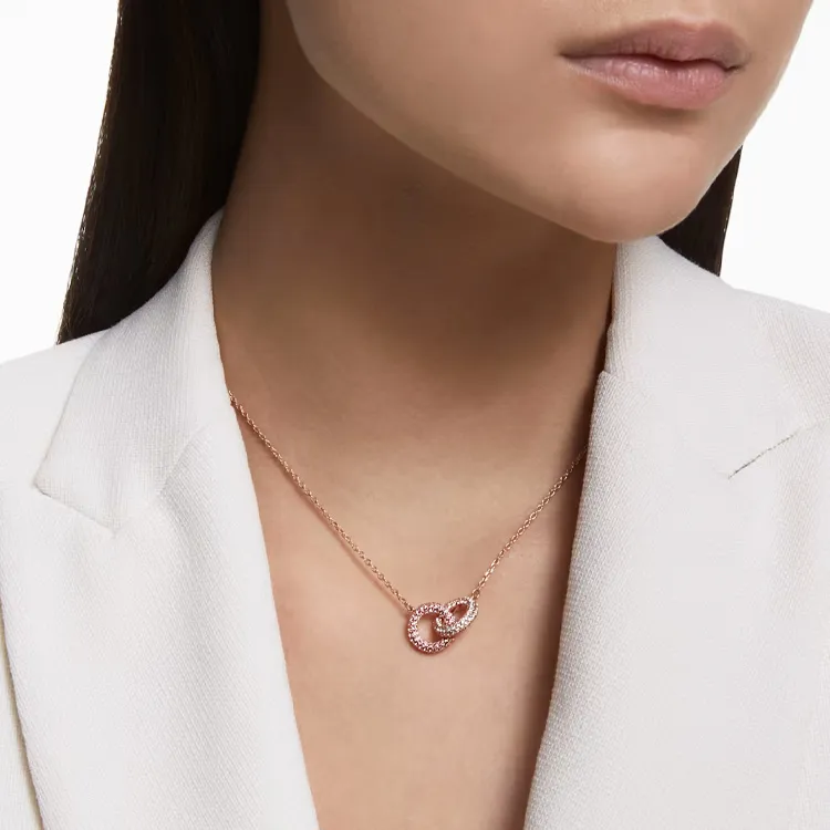 Swarovski Dextera Necklaces Women's Pink-8