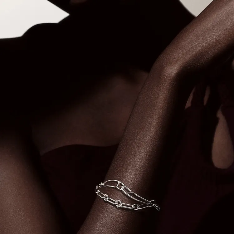 HERMES Chaine D'Ancre Bracelets Unisex Silver-1