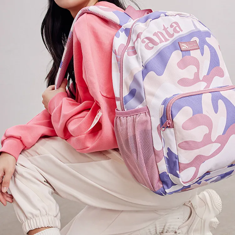 Anta 600D*600D78T/PU Double Coated Laptop Backpack Regular Unisex Pale Fuchsia-4