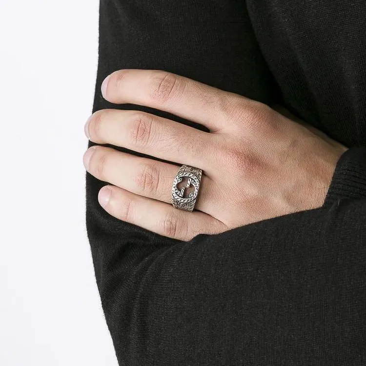 GUCCI 925 Sterling Silver Rings Unisex Silver-3
