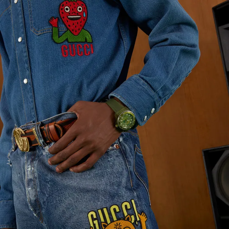 GUCCI Dive Collection Wrist Watch Automatic Mechanical Movement PC Plastic Strap 40mm Green Dial Men's Watches-4