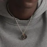 HERMES Metal Necklaces Unisex Silver