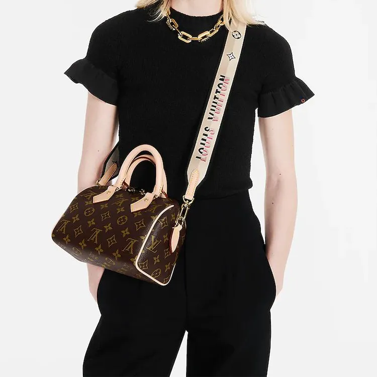 LOUIS VUITTON Speedy Bandouliere 20 Monogram Brown/Black-7