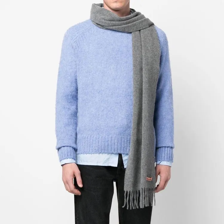 Acne Studios Fringed Wool Scarf-1