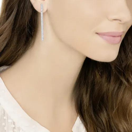 Swarovski Artificial Crystal Drop Earrings Women's