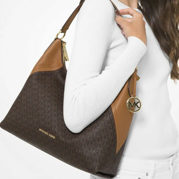 MICHAEL KORS Aria Artificial Leather Portable Crossbody Bag, Shoulder Bag Tubas Women's Acorn Brown-4