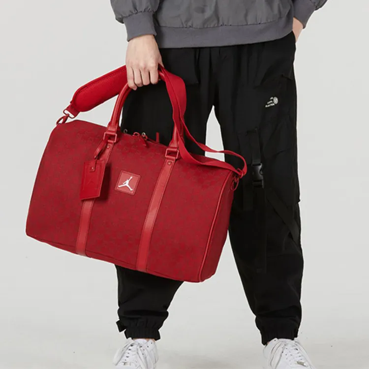 Jordan Polyester Luggage Bag Sports Bag Gym Bag Unisex China Red, Year Of The Dragon Red-2
