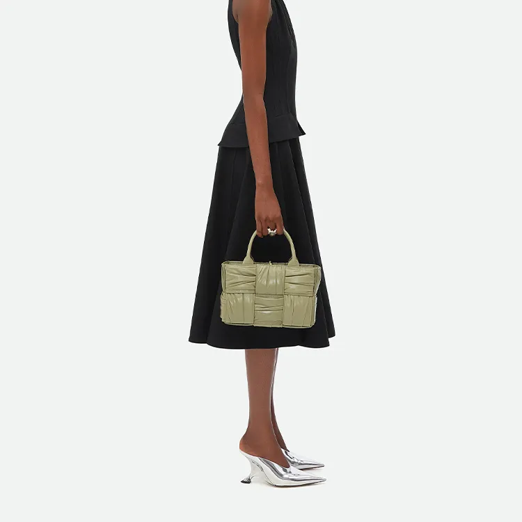 Bottega Veneta ARCO Cow Leather Tote Bag, Shopping Bag, Handbag Mini Women's Travertine Color-4