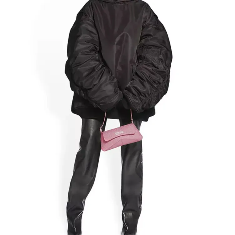 Balenciaga Polyester Shoulder Bag, Crossbody Bag Trumpets Women's Pink-7