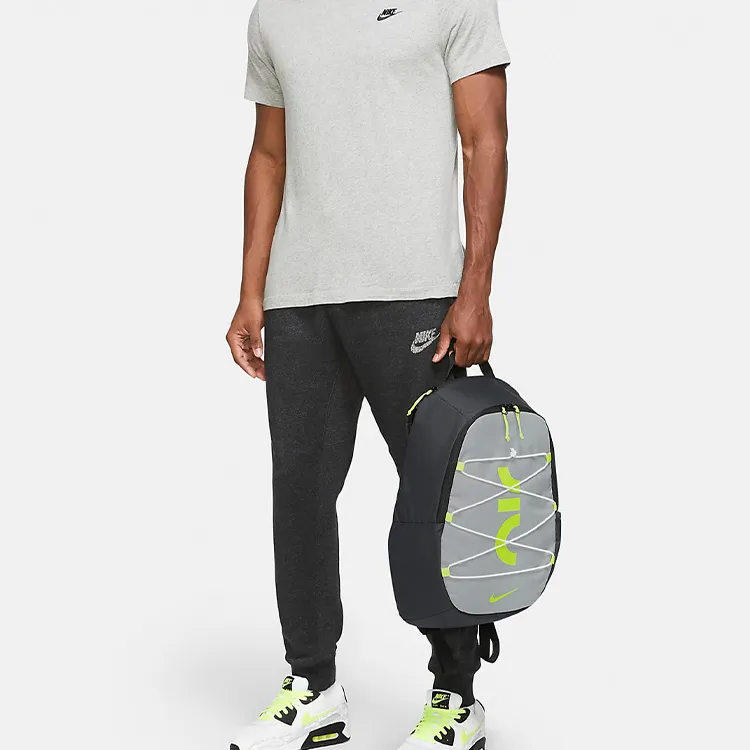 Nike Fabric Backpack Regular Unisex Black Gray Green-4
