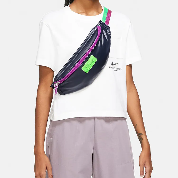 Nike Nylon Shoulder Bag, Crossbody Bag, Fanny Pack Regular Unisex Obsidian/Green-4