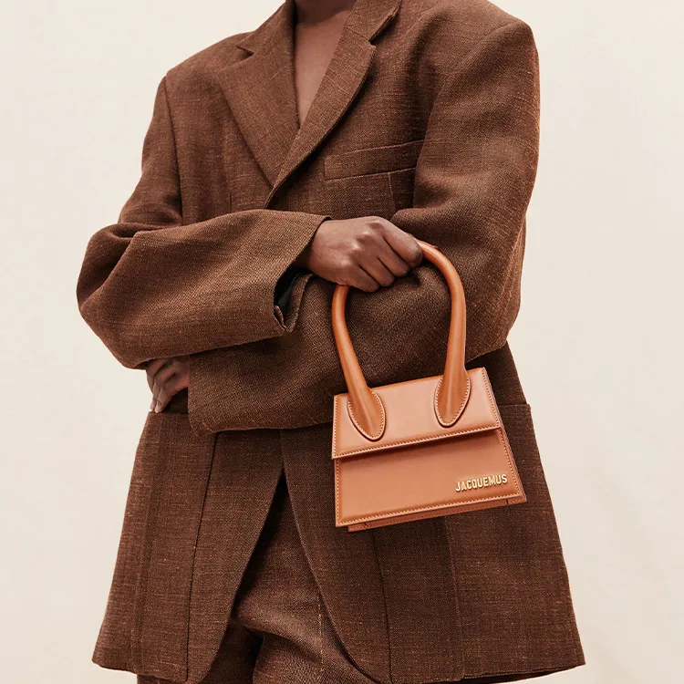 Jacquemus Calfskin Shoulder Bag, Crossbody Bag, Handbag Women's Saffron-3