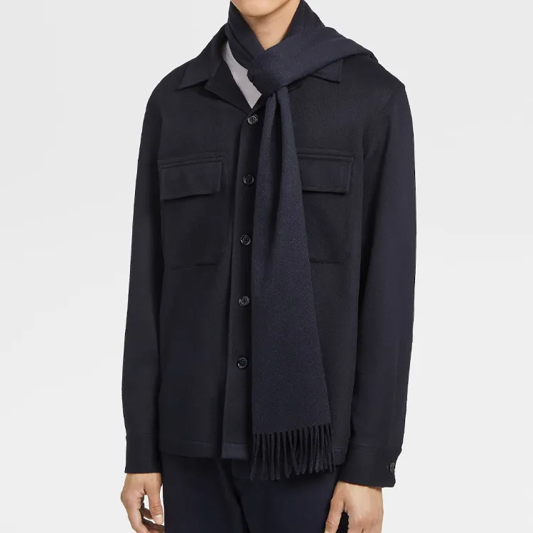 Ermenegildo Zegna Knit Scarves Unisex Blue-1