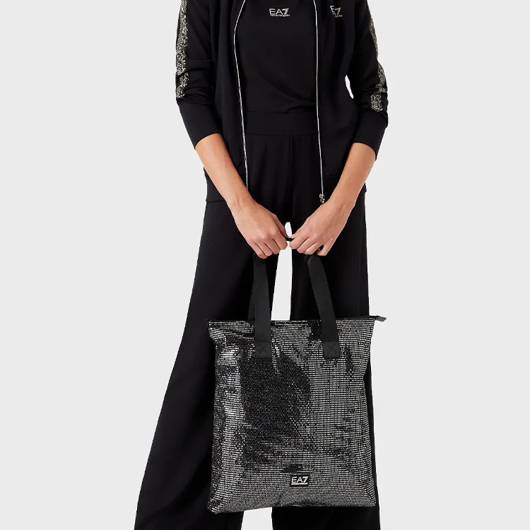 EMPORIO ARMANI Tote Bag, Shopping Bag, Handbag Unisex Black-3