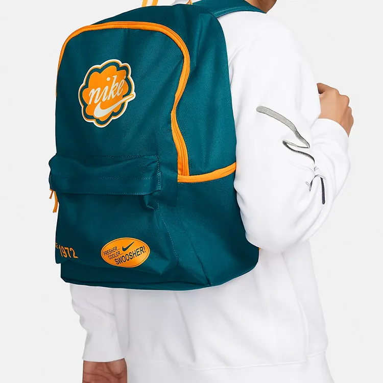 Nike Fabric Backpack Regular Unisex Crystal Cave Water Duck Cyan/Sundial Yellow-4