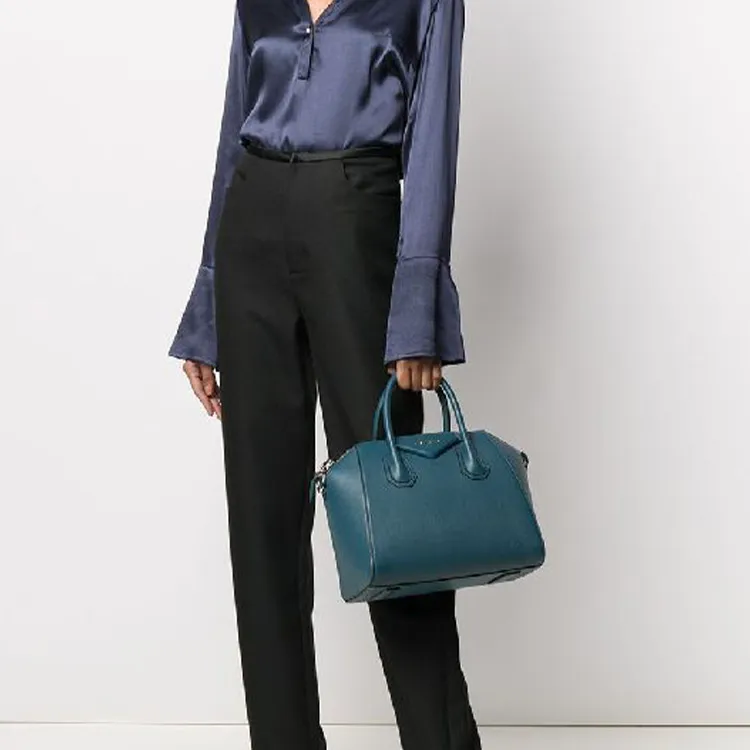 GIVENCHY Antigona Grained Goatskin Shoulder Bag Crossbody Bag Handbag Regular Women's Oil Blue-4
