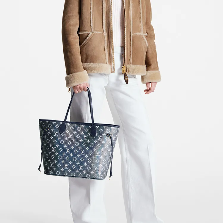LOUIS VUITTON Neverfull Mm Monoglam-8