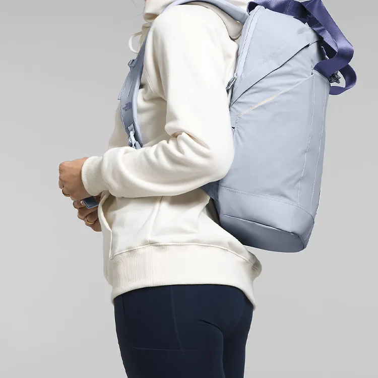 THE NORTH FACE Recycled Nylon Backpack Women's Gray Blue-4