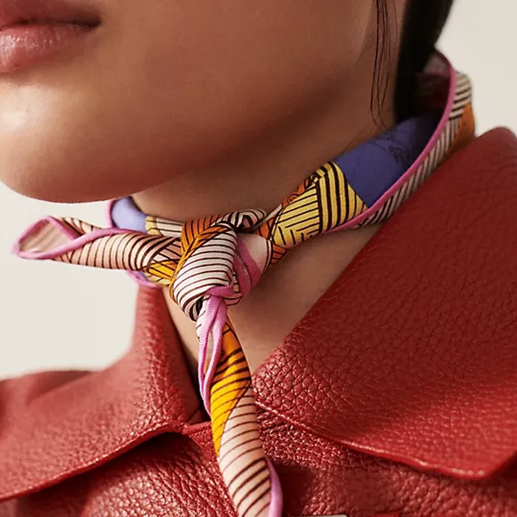 HERMES Jeu Des Omnibus Remi Silk Scarves Women's Multicolor-1