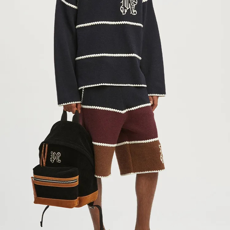 PALM ANGELS Corduroy Backpack Regular Unisex Black-3