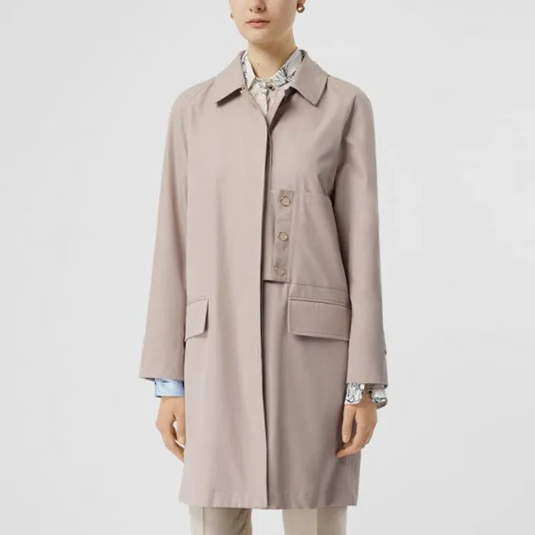 Burberry Trench Coat Women's Light Apricot-3