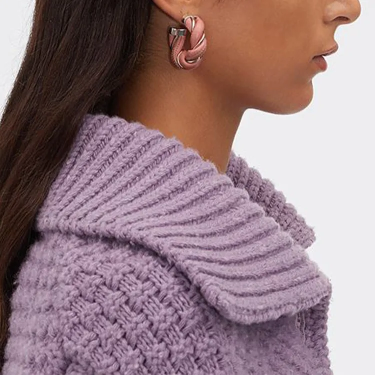 Bottega Veneta Twist Hoop Earrings-3