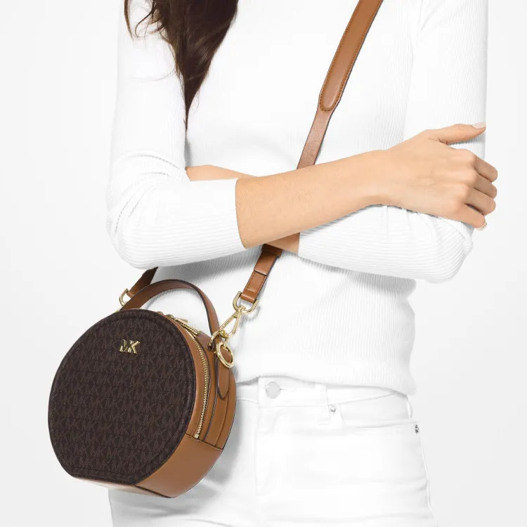 MICHAEL KORS Round Cake Bag Crossbody Bag Shoulder Bag Medium Size Women's Brown-3