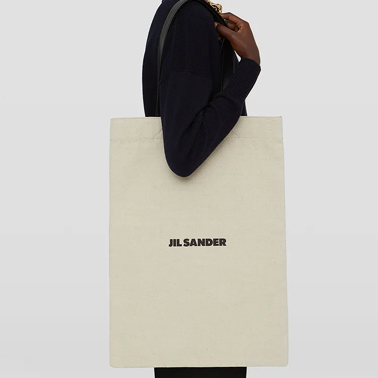 JIL SANDER Canvas Handbag Tubas Women's Natural-2