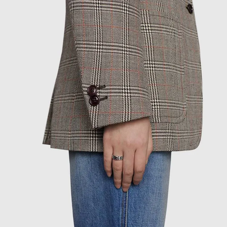 GUCCI Wide Ring With Interlocking G-3