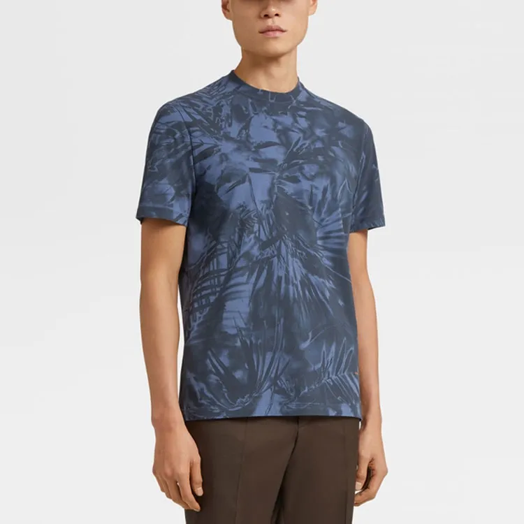 Zegna SS21 T Shirt Men's Cerulean-1