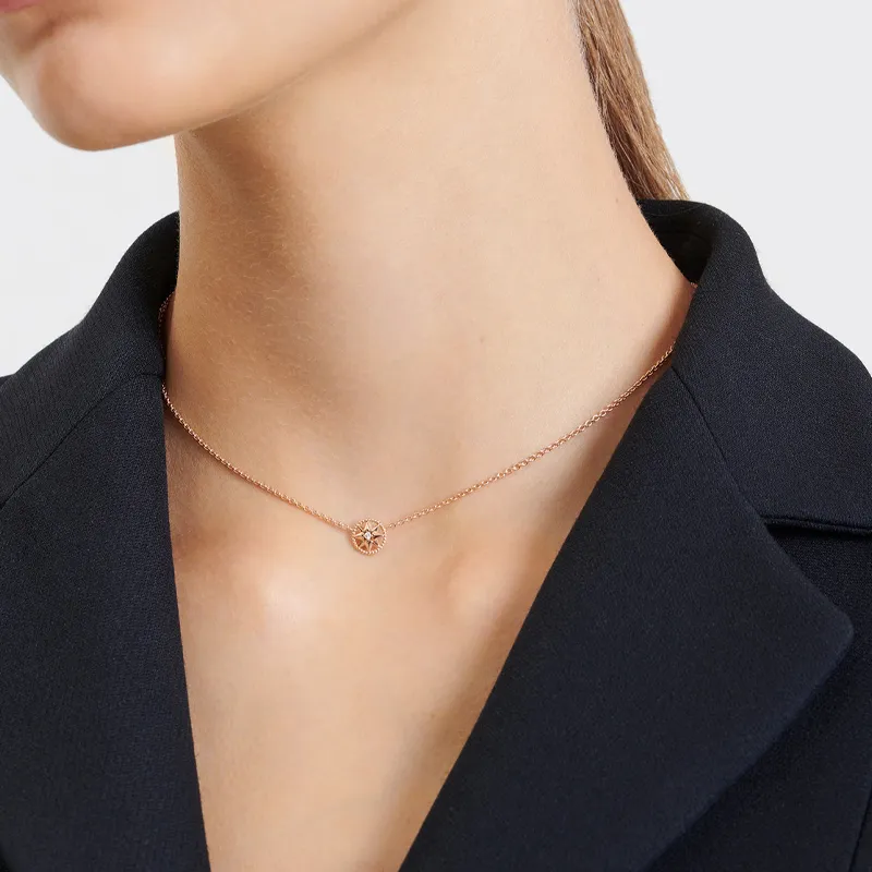 DIOR Rose Necklaces Women's Rose Gold-4