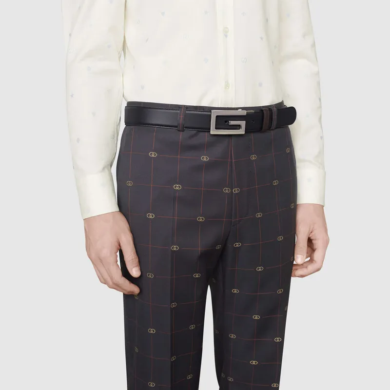 GUCCI Logo-buckle Reversible Belt-4