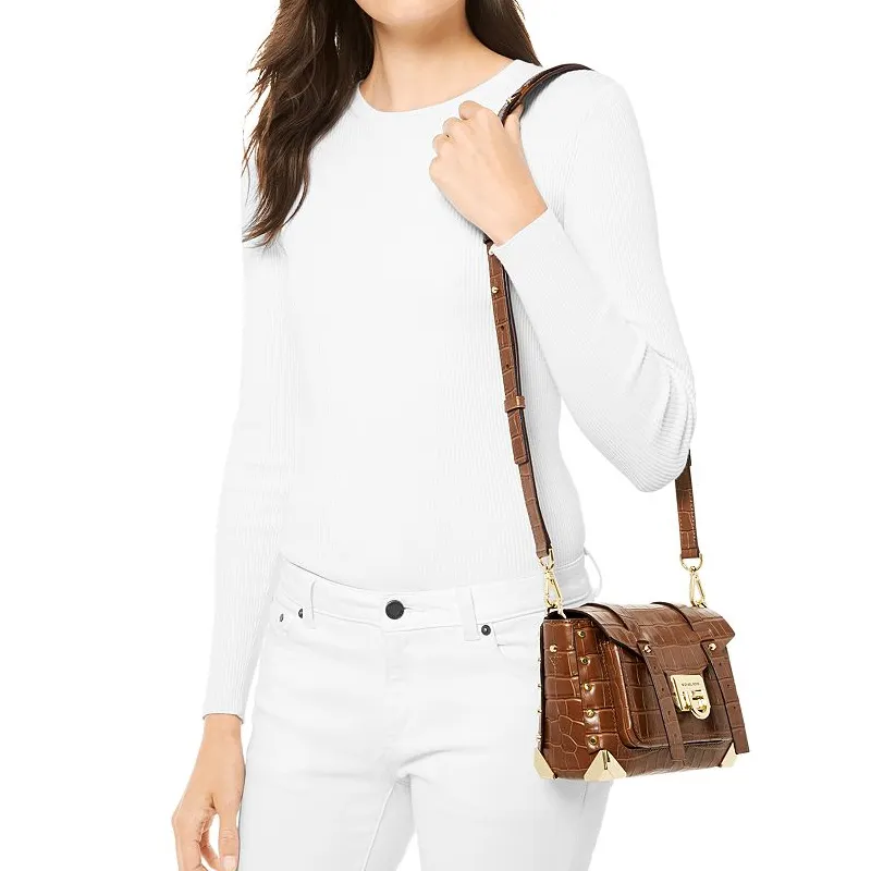 MICHAEL KORS Manhattan Cow Leather Shoulder Bag Crossbody Bag Women's Khaki-2