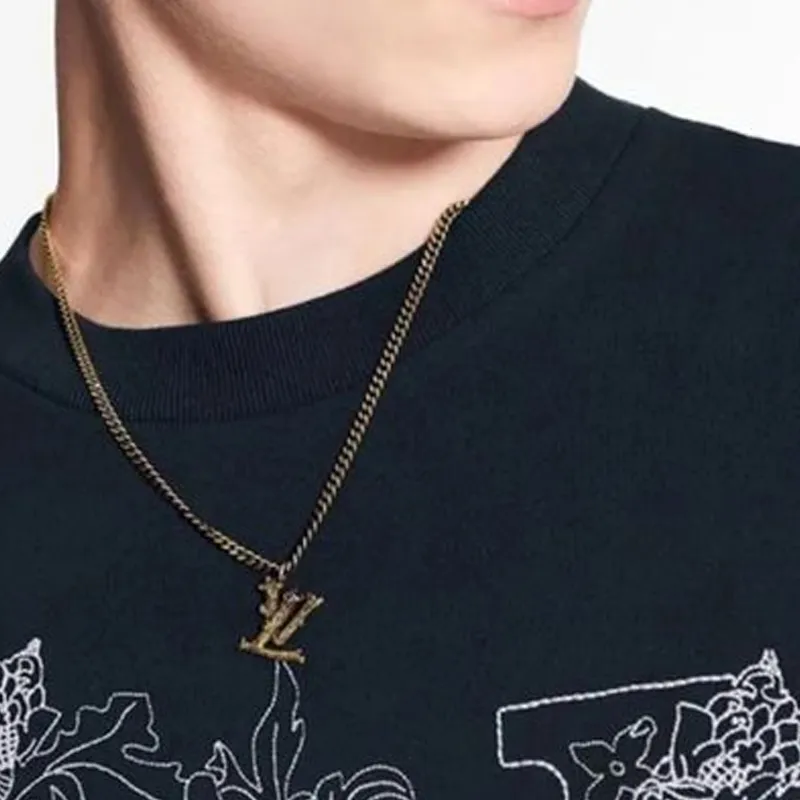 LOUIS VUITTON Necklace Necklaces Unisex Gold-3