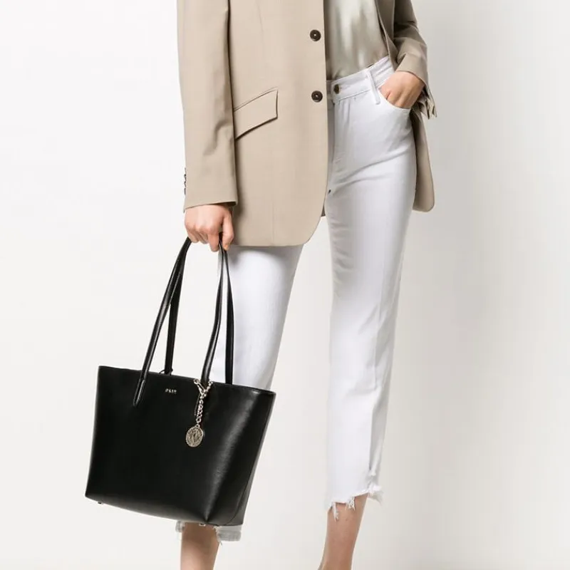 DKNY Bryant Logo Charm Medium Shopper Bag-4