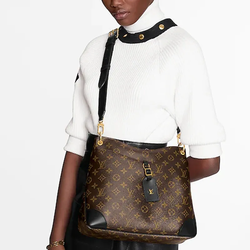 LOUIS VUITTON Coated Canvas Shoulder Bag Crossbody Bag Regular Women's Brown-5