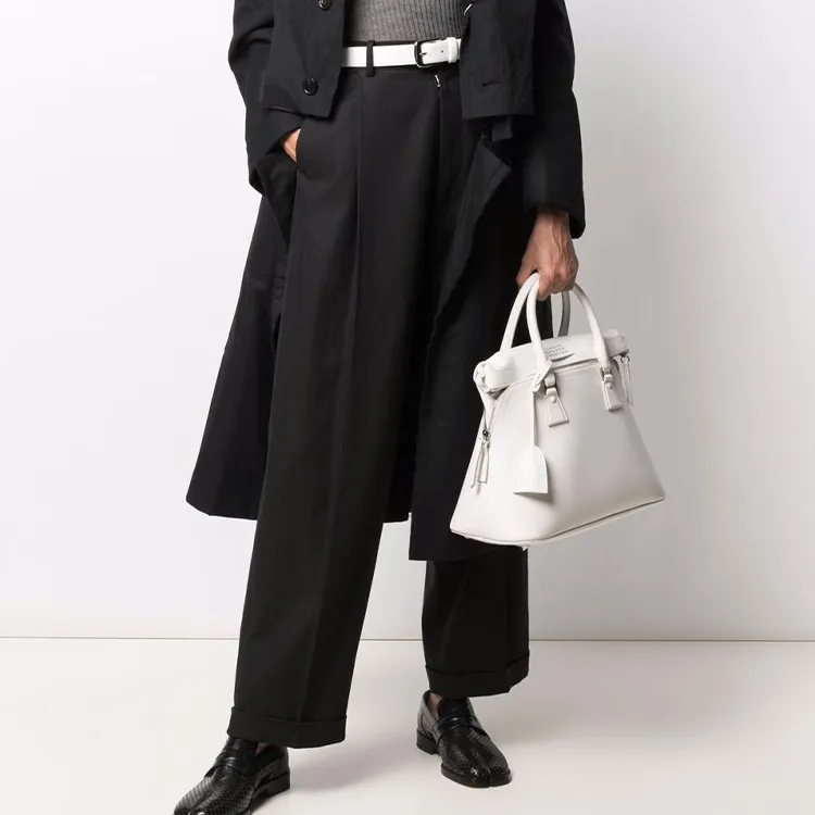 Maison Margiela Leather 5AC Bag Handbag Women's White-3