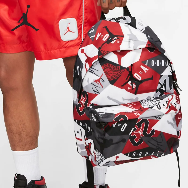 Jordan Polyester Backpack Regular Unisex Red Black-2