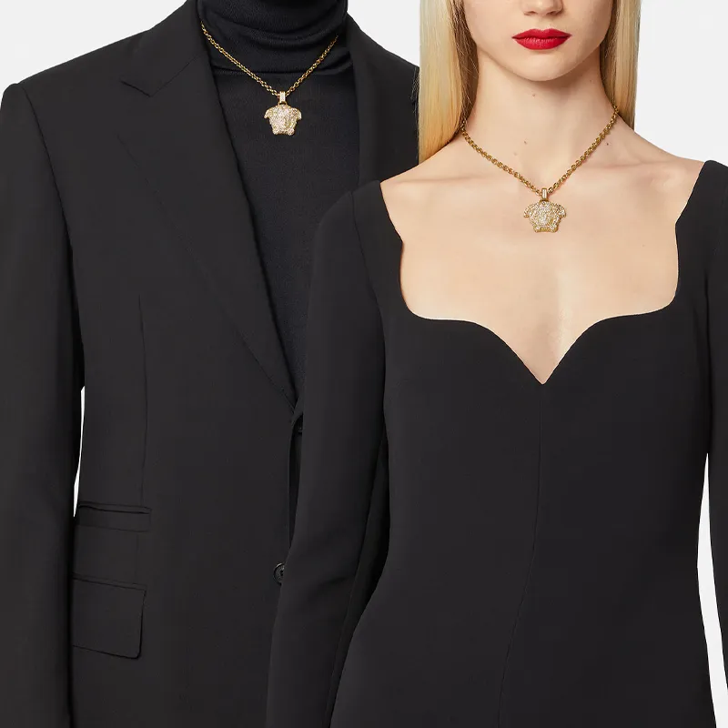 VERSACE Medusa Necklaces Unisex Gold-2