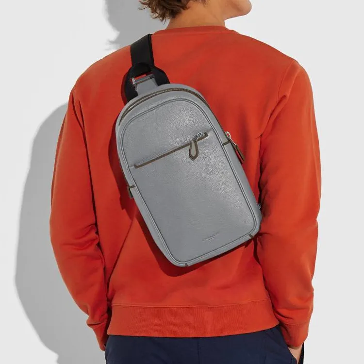COACH Metropolitan Soft Leather One Shoulder Backpack, Sling Bag Small Size Men's Light Gray-2