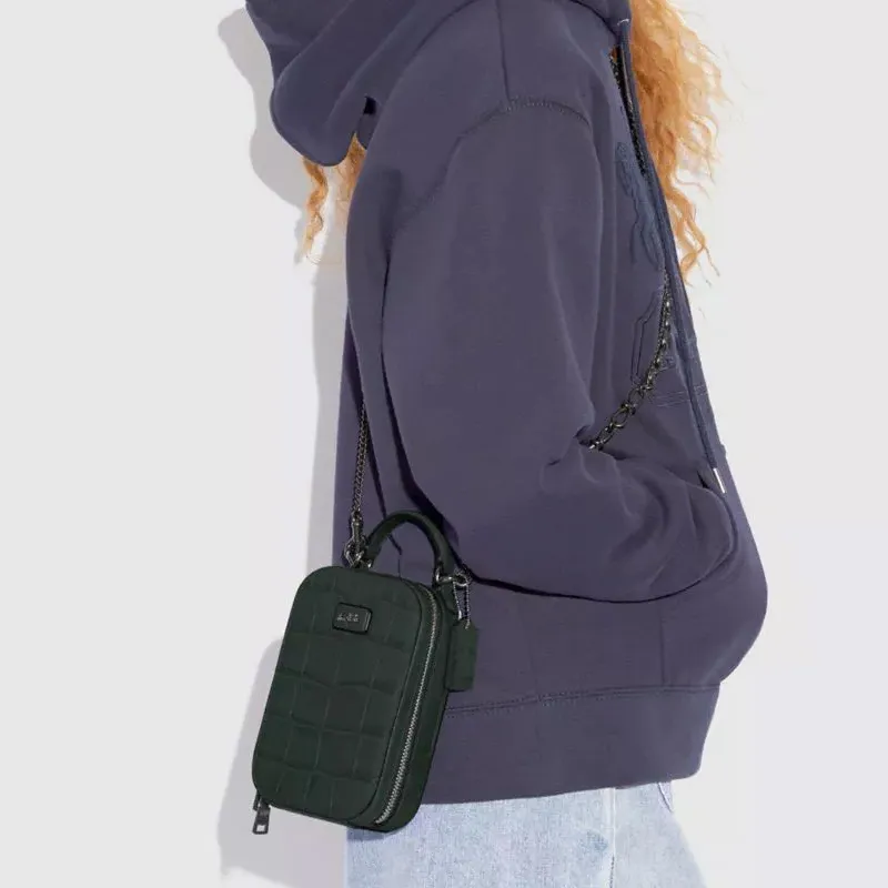 COACH Alie Makeup Bags Green-4