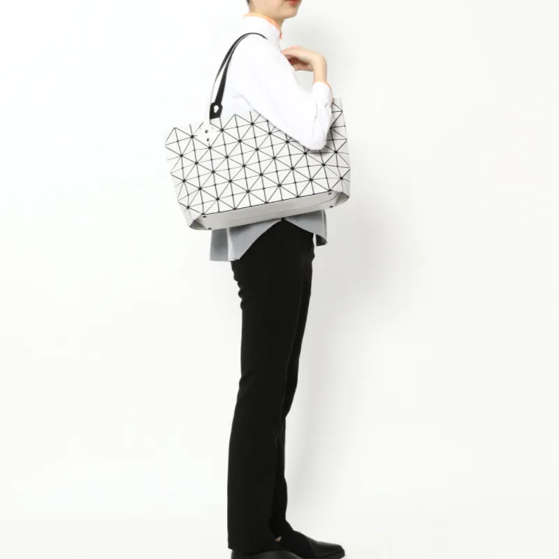 ISSEY MIYAKE Vinyl Chloride Resin Shoulder Bag Crossbody Bag Handbag Women's White Ice Gray-7