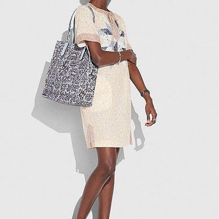 Keith Haring X COACH Recycled Tote Shoulder Bags-2