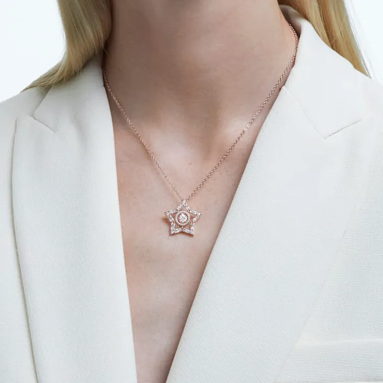 Swarovski Stella Gold plated Pendant Necklace-2